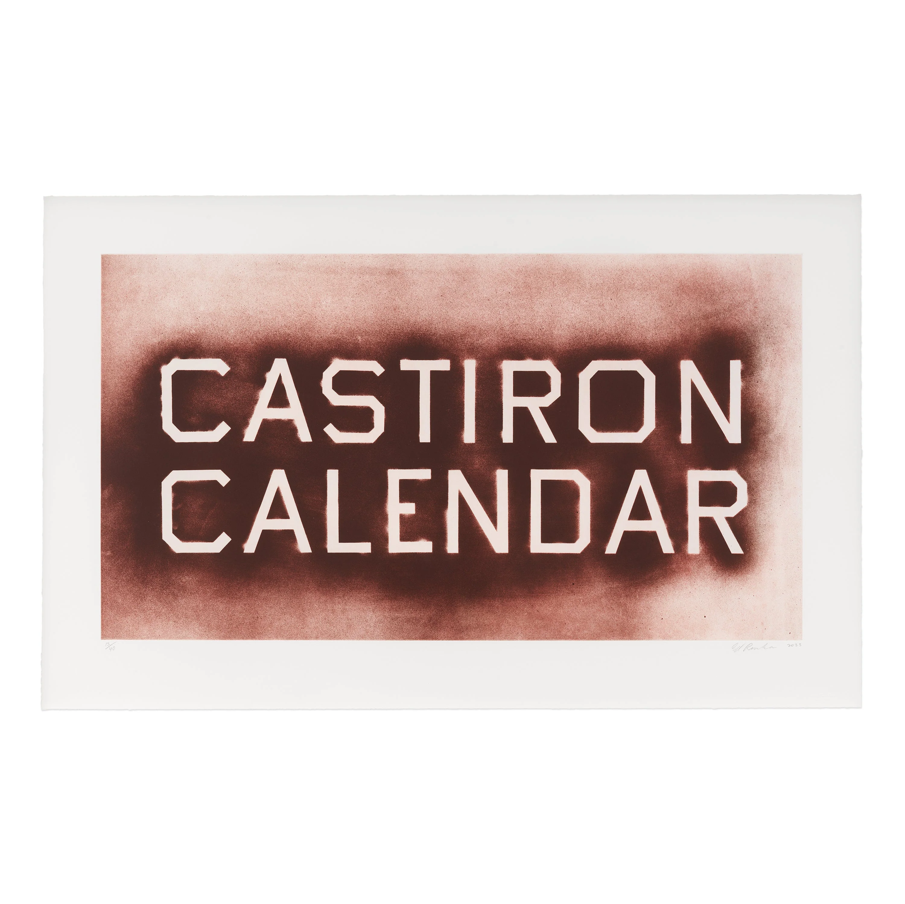 Ed Ruscha: Castiron Calendar